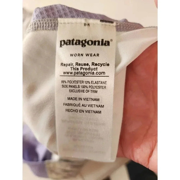 Patagonia Long Sleeve 1/4 zip shirt Purple Gray Small. - Picture 4 of 6